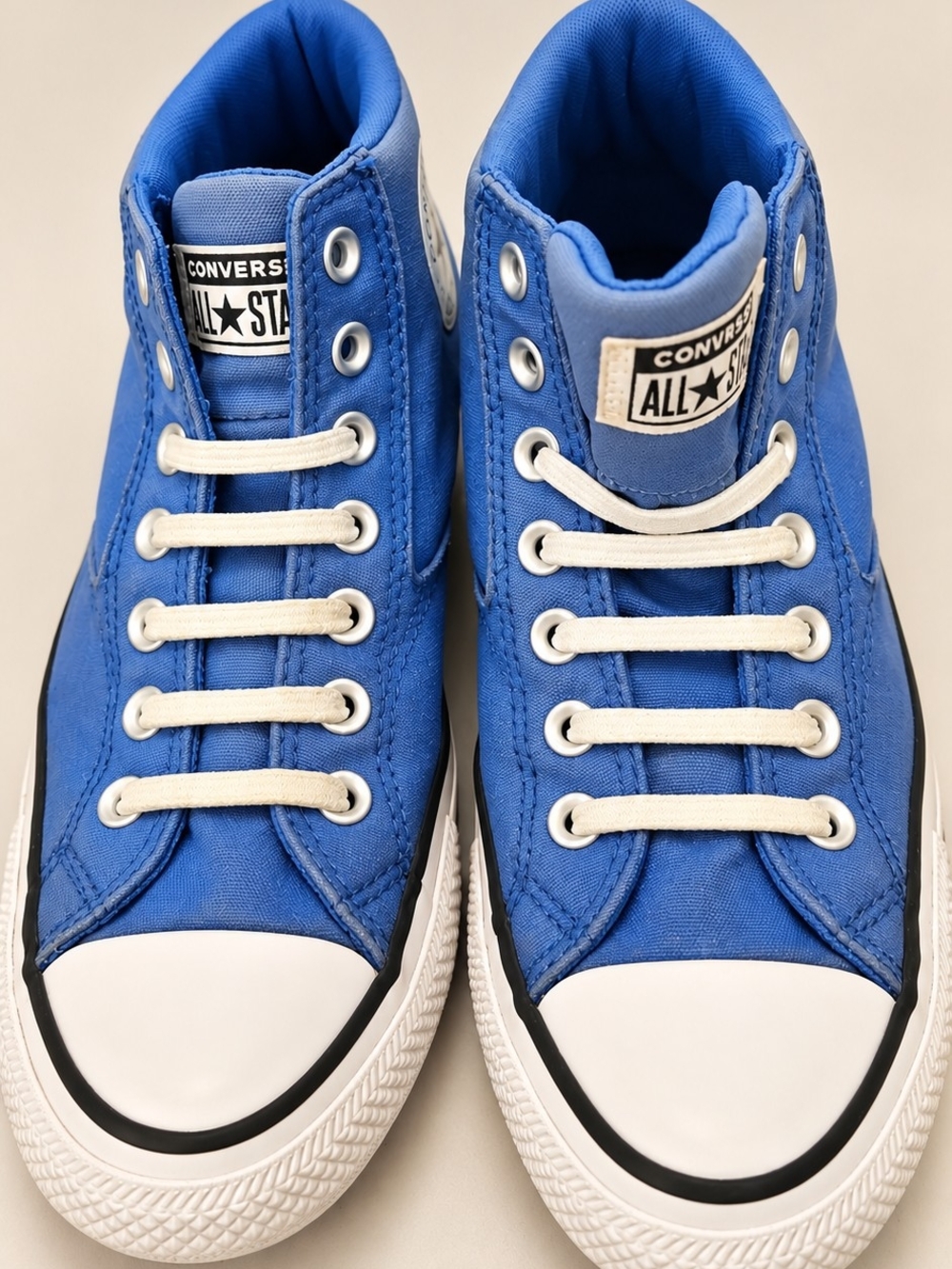 Unisex Converse Blue High Top Sneakers with White Laces